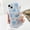Blue, variant on for iPhone 14 Pro Case Cute Floral Curly Wave Frame Design, Clear Aesthetic Flower Pattern Kawaii Wavy Shape for Women Girls, Slim Soft TPU Shockproof Case, Blue