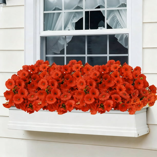 Ramo de flores artificiales de otoño - 7 tallos con hojas, decoración multicolor de plástico de 13,78" para casa, boda, jarrón y exterior