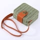 thumbnail image 2 of Bolsos Cruzados Bolsos cruzados para mujer Bolso tejido a mano informal Bolso de playa de ratán (Verde militar) Ehuebsd Para Estrenar, 2 of 3