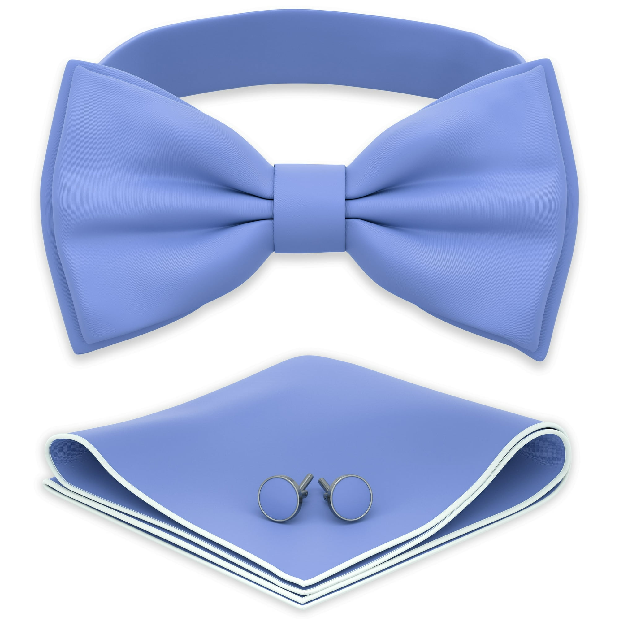 Dark burgundy bow tie and handkerchief silk - Buy online