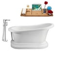 thumbnail image 1 of Tub, Faucet and Tray Set Streamline 60" Freestanding NH120CH-120, 1 of 8