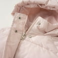 thumbnail image 5 of XXWXYD Toddler Girls Winter Puffer Jacket Zip Up Hooded Windproof Down Coat Warm Solid Padded Pocket Outerwear Kids Jacket, 5 of 9