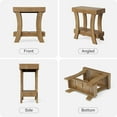 thumbnail image 3 of Finmind Narrow 2-Tier Side Table with Storage Shelf, Rectangular Curved Wood End Table for Bedroom, Living Room, or Small Spaces, 3 of 8
