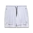 thumbnail image 5 of DDAPJ pyju Birthday Gifts! Mens 2 in 1 Workout Shorts Quick Dry Gym Shorts Bodybuilding Short Shorts Compression Shorts with Zipper Pockets White L, 5 of 8