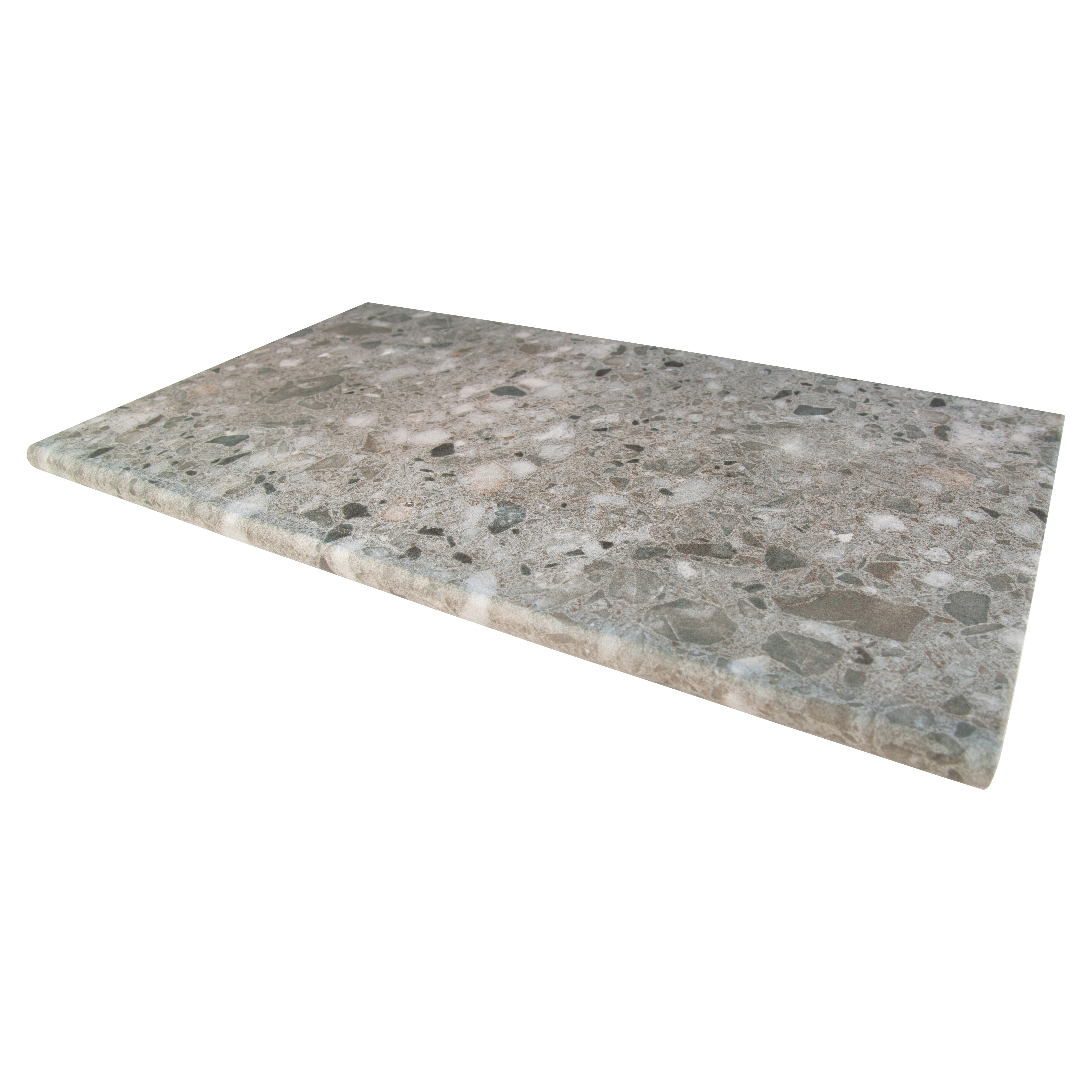 Terrazo Gris 13 in. x 24 in. Matte Porcelain Pool Coping (4.33 sq. ft. / case)