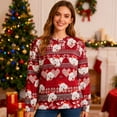 thumbnail image 4 of Tumao Christmas Sweatshirt Funny Christmas Jumpers Dog Graphic Long Sleeve Sweatshirt Unisex Pullover Causal Crewneck Sweat Tops for Women/Men, 4 of 10
