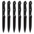 thumbnail image 6 of MYVIT Sharp Steak Knives Bulk Set of 24,Serrated Black Steak Knife Triple Riveted Handle Stainless Steel Kitchen Knife Cutlery Set Dishwasher Safe,4.5-inch, 6 of 8