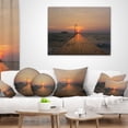thumbnail image 3 of Designart Large Pier at Koh Rong Island - Modern Beach Throw Pillow - 16x16, 3 of 4