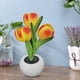 thumbnail image 5 of Lámpara LED tulipán noche luz maceta planta de mesa decoración del hogar (naranja), 5 of 8