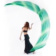 Wxqbjtam 2 Pairs Polyester Veil Poi Throw Balls Belly Dance Yoga Dancing Costume 2