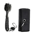 thumbnail image 1 of Kit de limpieza de golf shamjiam con toalla y cepillo negro, 1 of 8