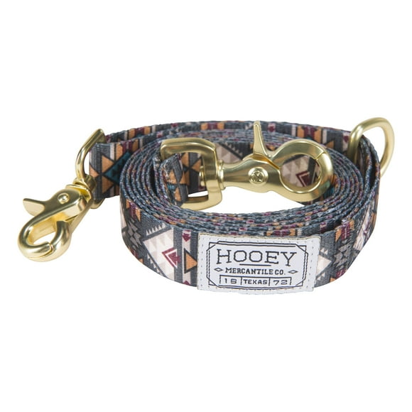 HOOEY Nomad Dog Leash, Durable Polyester Webbing Leash with Graphic-Inspired Prints, Beluga Monterey, 6'