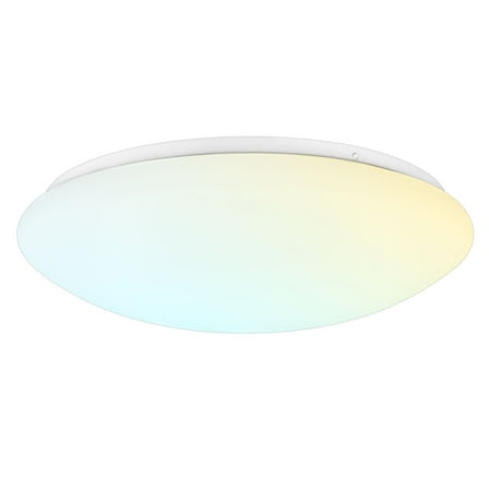 LUXRITE 17-Inch LED Flush Ceiling Mount Light, 5CCT, 2420 Lumens, 34W, CRI 90, Dimmable, Damp Rated