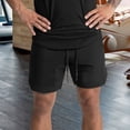 thumbnail image 4 of zeranth Men Beach Shorts Elastic Waist Zipper Pockets Drawstring Soft Thin Workout Breathable Solid Color Jogging Sweatpants Men Clothes, 4 of 7