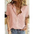 thumbnail image 2 of Blouses en Chiffon Col en V pour Femmes Manches Ballon Décontractées, 2 of 4