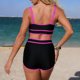 thumbnail image 5 of Mujeres Casual Tank Tops Color Sólido Bikini Conjunto con Alta-Corte Bottoms para Entrenamientos de Gimnasio Y Piscina, 5 of 6