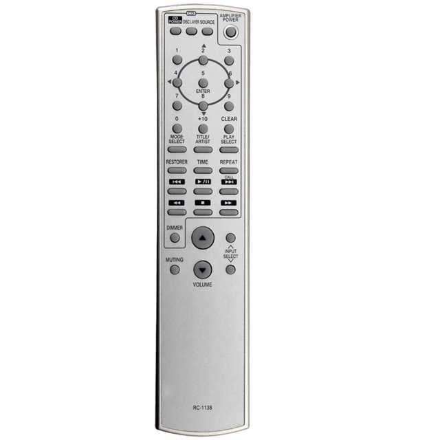 Reemplace el Control Remoto RC-1138 para el Controlador del Amplificador de Potencia del Receptor AV