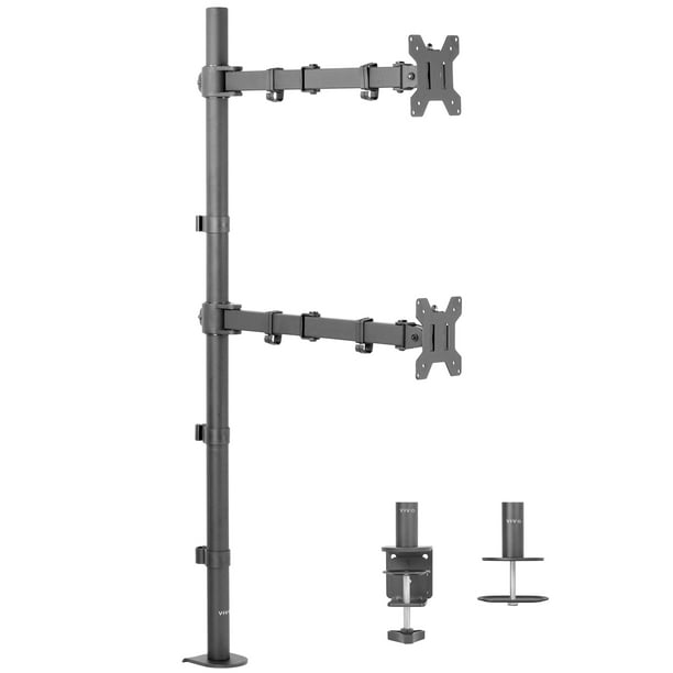 VIVO Dual Vertically Stacked Extra Tall Monitor Mount, Fully Adjustable
