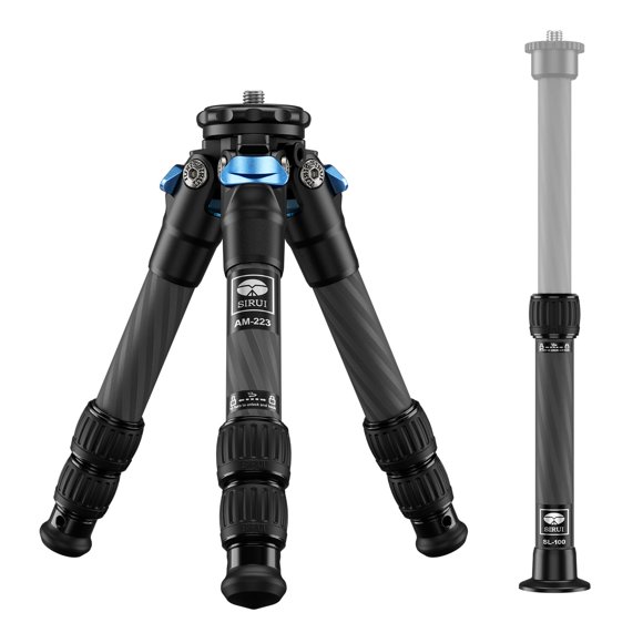Trípode de cámara Sirui AM-223 Mini de fibra de carbono de 66 cm de altura