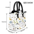thumbnail image 4 of Zufioo Dinosaur Print Leather Rivet Shoulder Bag, Microfiber PU Leather Adjustable Shoulder Strap Handbag, Ideal Gift for Women-One Size, 4 of 6