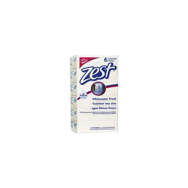 Zest Bar Soap Whitewater Fresh 3.2oz,Pack of 6 EA