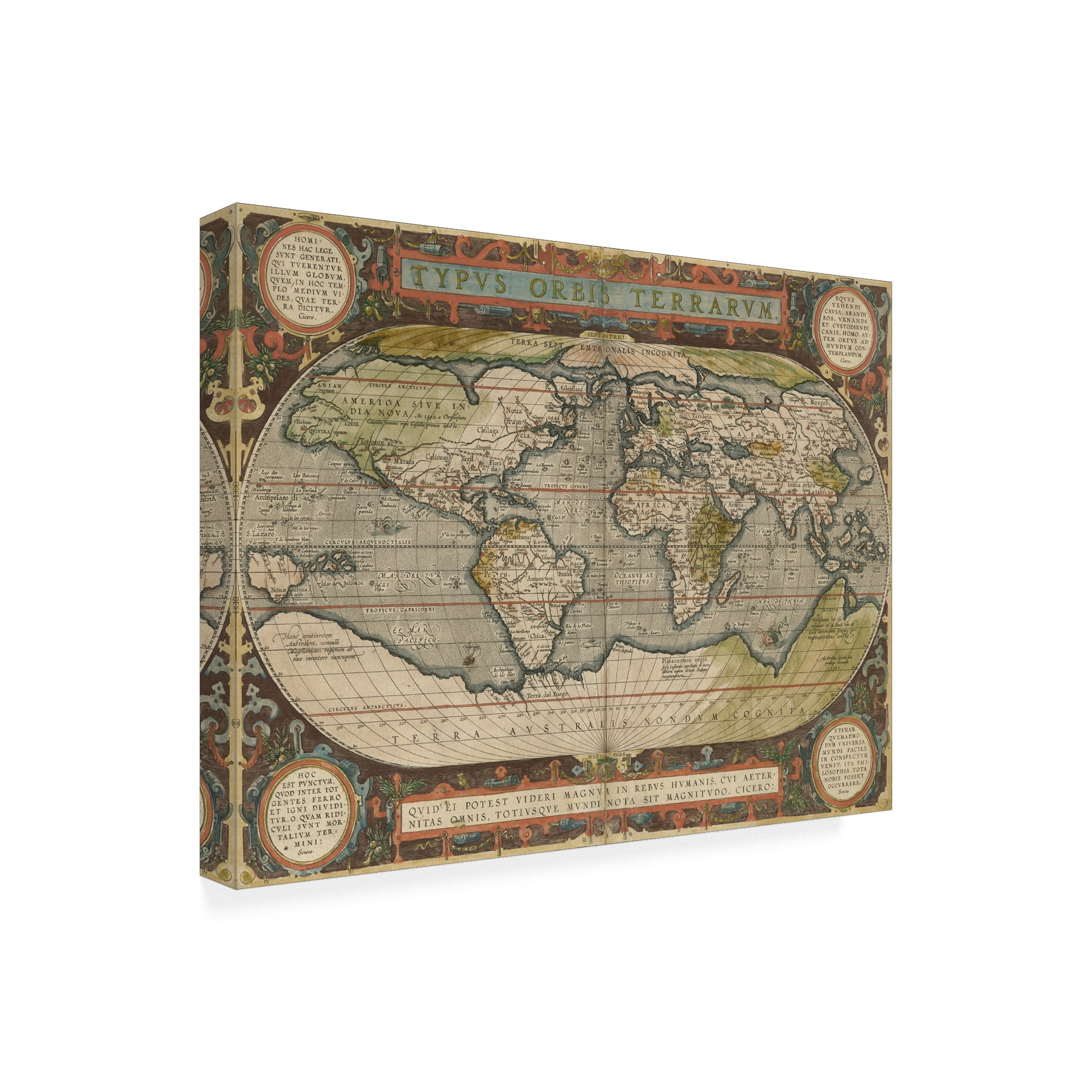 Trademark Fine Art 'Antique World Map 36x48' Canvas Art by Vision Studio