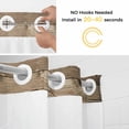 thumbnail image 2 of No Hook Shower Curtain with Snap in Liner, Watercolor Sunflower Blessed Quote Waterproof Bath Curtain Double Layers with See Through Top Window, Farm Brown Wood Board Hotel Shower Curtains 36x72in, 2 of 9