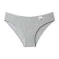 thumbnail image 2 of TEVEQ 3 Pack Cotton Underwear for Women Cute Low Rise Ribbed Bikini Breathable Womens Cheeky Panties Invisibles Seamless Panties Briefs Bikini Pcs 3 Women's Underwear Grey S, 2 of 5