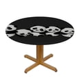 thumbnail image 3 of WYYP Pandas Round Tablecloth with Elastic Edge 100% Polyester Fiber Waterproof White, 3 of 8