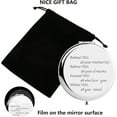 thumbnail image 4 of Behind You All Your Memories Quote Travel Compact Pocket Mirror Two-Sided Folding for Mom Dad Friends Sister Christmas Birthday Graduation for High School College Masters Leaving Gifts, 4 of 6