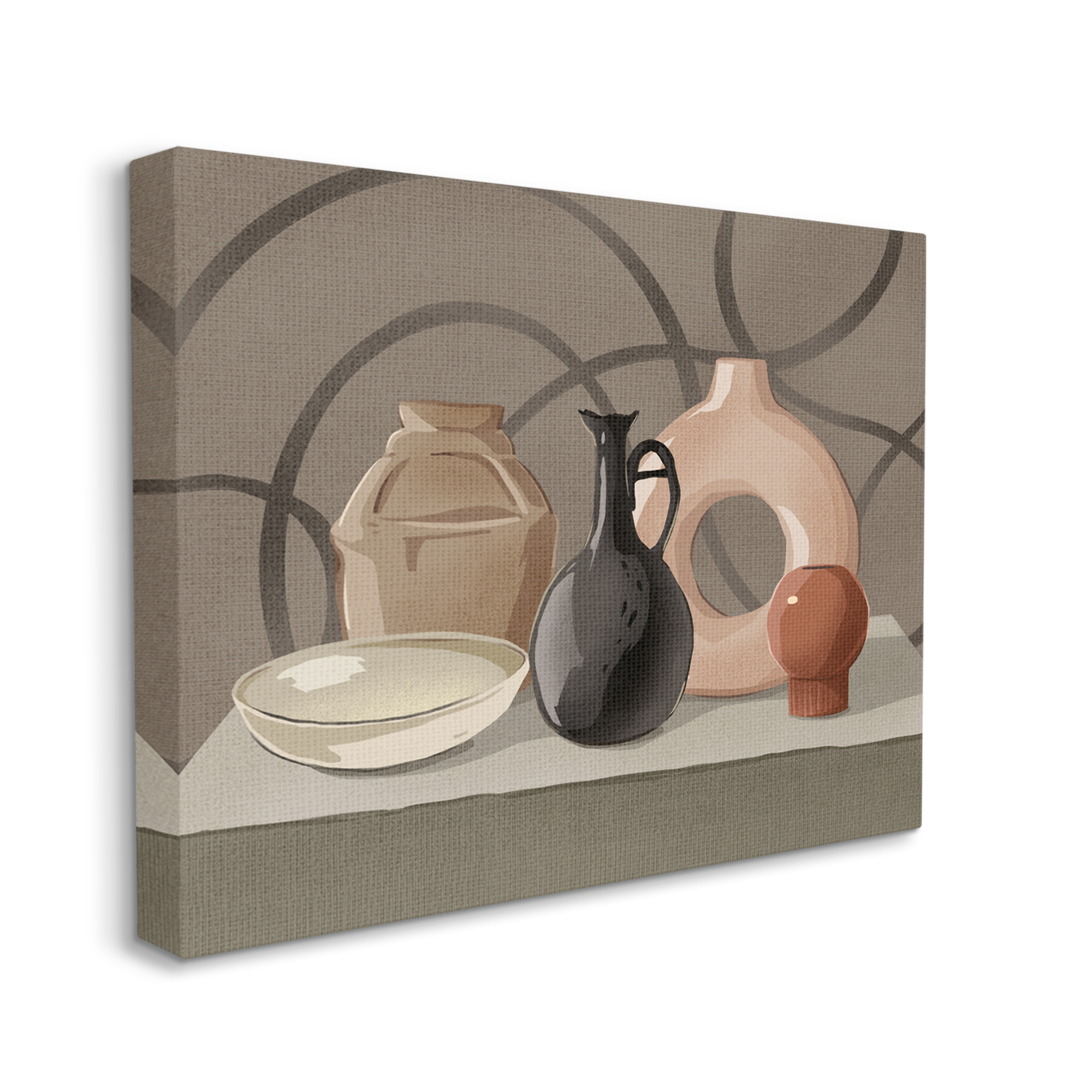 Stupell Industries Sleek Pottery Vase Still Life Spiral Pattern Canvas Wall Art, 48 x 36, Design by Ziwei Li