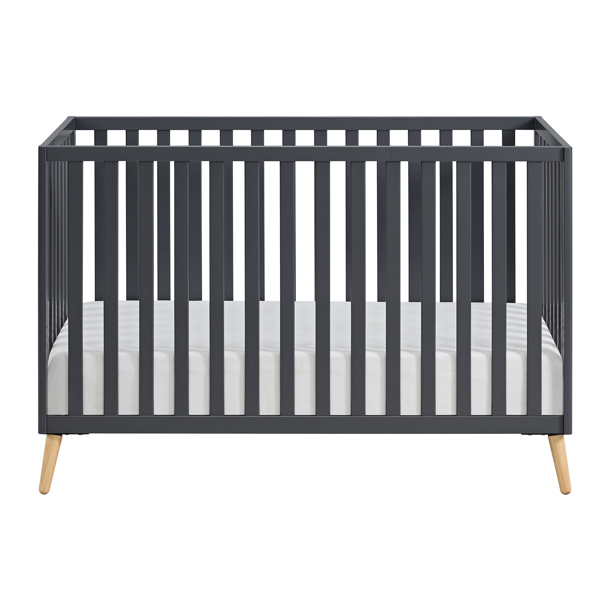 Oxford Baby Cozy Nest Convertible Island Crib Midnight Slate / Natural