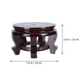 thumbnail image 2 of WEUVEB Flowerpot Holder Wooden Base Rack Dark Red 1Pcs 7.1x7.1x3.9in, 2 of 8