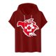 thumbnail image 1 of Blusa con capucha de manga corta para hombre, informal, con estampado, a la moda, con capucha, camiseta deportiva de manga corta, blusa de poliéster para hombre, 1 of 7