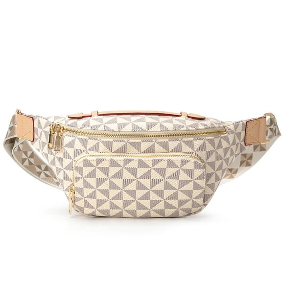 Pequeñas mochilas cruzadas para mujeres – Riñoneras de cuero vegano con correa ajustable – Bolsa de cinturón moderna para el pecho para viajar y uso diario.