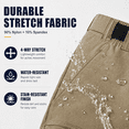 thumbnail image 3 of MASKERT Men's Work Pants Hiking Cargo Pants Water Resistant Stretch Outdoor Trousers with 9 Pockets, 3 of 9