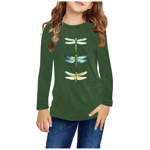 Blouse à Manches Longues pour Filles avec Mélange de Polyester Doux pour Tenue Décontractée Ou Habillée, 3-4 Ans