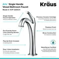 thumbnail image 7 of KRAUS Elavo™ 15-inch Square White Porcelain Ceramic Bathroom Vessel Sink and Arlo™ Faucet Combo Set with Pop-Up Drain, Chrome Finish, 7 of 7