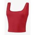 thumbnail image 2 of Women's Square Neck Crop Top Basic Sleeveless Fitted Tank Top Casual Cami, 2 of 5
