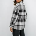 thumbnail image 7 of Homenesgenics Sweatshirts for Women under $10.00 Soft Women Casual Pockets Winter Long Sleeve Tops Jacket Plaid Coat, 7 of 7