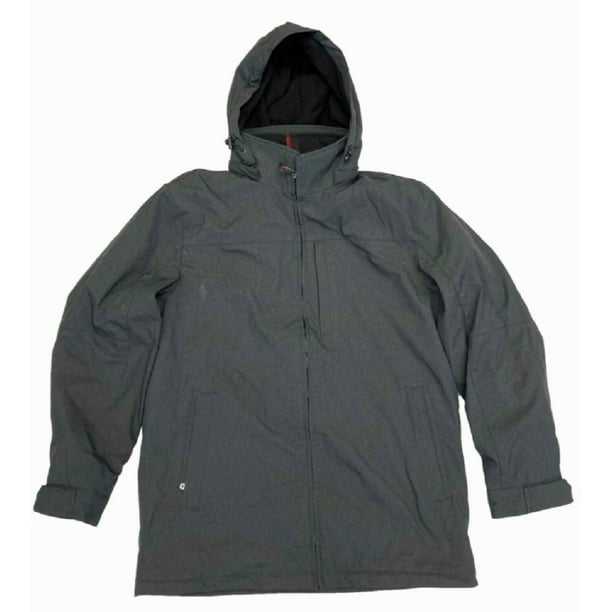 Weatherproof Men's Ultra Tech Jacket with Removeable Hood Charcoal ...