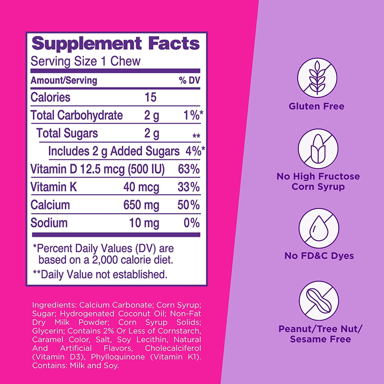 VIACTIV Calcium Soft Chews Caramel 60 Each (Pack of 4)