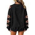 thumbnail image 6 of Clossjun Football Print Sweatshirts for Women Oversized Crewneck Game Day Hoodies Casual Loose Fit Pullover Tops for Vacation S, 6 of 6