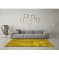 thumbnail image 3 of Ahgly Company Machine Washable Indoor Rectangle Oriental Yellow Industrial Area Rugs, 4' x 6', 3 of 4