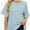 Blue, variant on Womens Tops Summer Short Sleeve T Shirt Casual Crew Neck Trendy Fitted Tshirt Trendy Clothes