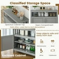 thumbnail image 2 of GVN Kitchen Buffet Sideboard, Cupboard Cabinet, Kitchen Buffet Server Sideboard Storage Cabinet with 2 Doors and Shelf-Gray, 2 of 10