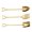 Gold, variant on CIYISON Set of 3 Convenient Shovel Spoons Fruit Fork Utensils for Coffee and Dessert