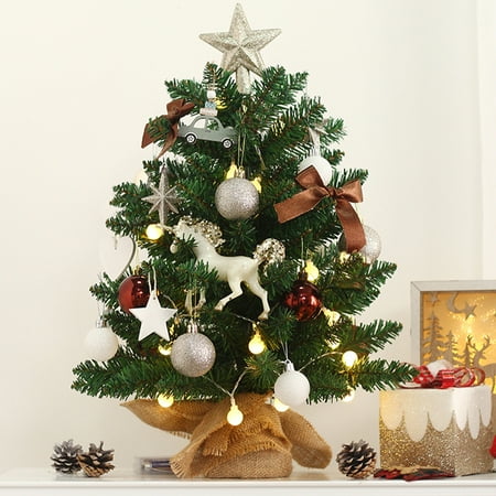 iRerts Desktop Christmas Tree, 20" Snowy Artificial Mini Christmas Tree, Small Table Top Christmas Tree with 170 PE Branch Tips and Pulp Base, Mini Xmas Tree for Tabletop Fireplace Mantel, Green