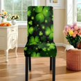 thumbnail image 3 of TSOVTHRID Green Shamrock Print 7 Pcs Chair Protector Cover and Tablecloth Set Stretch Removable Washable 55"x82" Table Cover and Seat Slipcover for Home Hotel Dining Room Banquet Wedding Party, 3 of 6