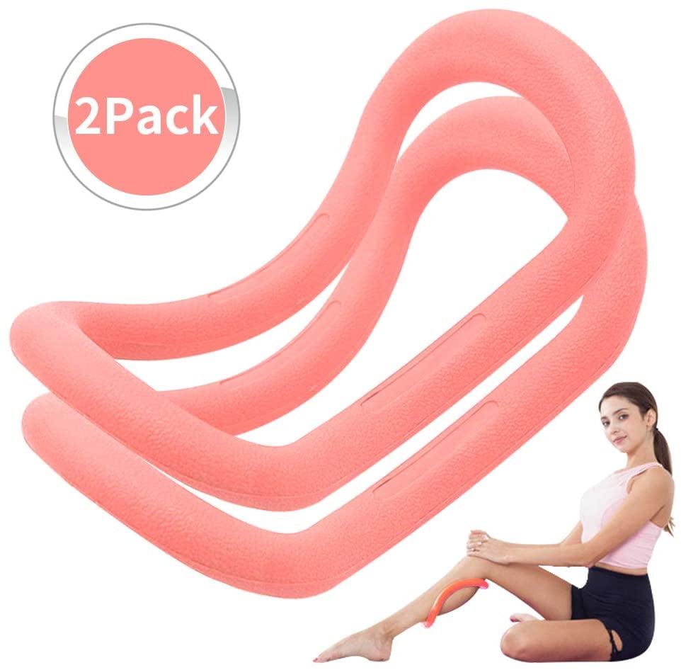 Sunsign 2 Pack Adjustable Soft Yoga Ring Pilates Ring Fitness Ring Full Body Toning Fitness Circle Great for Shoulder Back Arm Leg Pain 